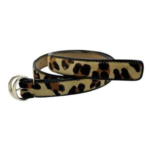 Talbots | Leopard Print Calf Hair Belt Size M